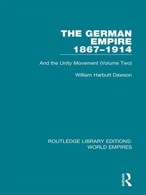 cover image of The German Empire 1867-1914